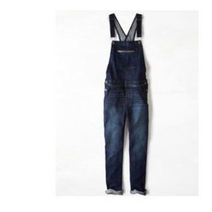 American Eagle Dark Wash Overalls Womens Medium